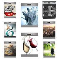 Clean Forks Wine Glass Dishwasher Stickers Self-Adhesive Waterproof Removable Decal DIY Kitchen Decor Cabinet Door Custom Size Refrigerator Parts Acce