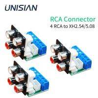 Hot K คอนเนคเตอร์ RCA แบบ UNISIAN บอร์ดสี่ช่องสัญญาณเสียง4RCA ไปยัง3pin 2.54โมดูลตัวเชื่อมต่อ5.08 1/3ชิ้น