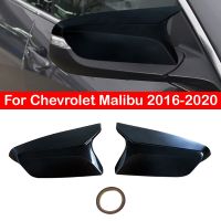 แผ่นปิดกระจกมองหลังรถยนต์สำหรับ Chevrolet Malibu 2016-2020สติกเกอร์หมวกแก๊ปมีปีกติดประตูด้านนอกด้านหลังขอบวิวเคสคาร์บอนไฟเบอร์