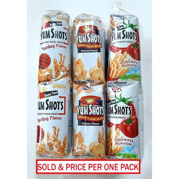 Yum Shots Wheat Flour Snack 18g 10 pcs per pack Lazada PH
