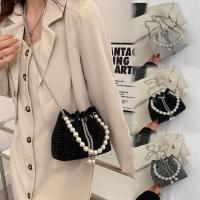 ?พร้อมส่ง? กระเป๋าสะพายข้าง กระเป๋า Rhinestone Chain Strip เต็ม Rhinestone Bucket Bag แนวโน้มแฟชั่นเฉพาะกลุ่ม