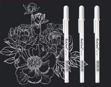 1PCS 0.8mm Highlighters Markers Graffiti Pen On Black Paper White Ink Manga  Markers for Drawing