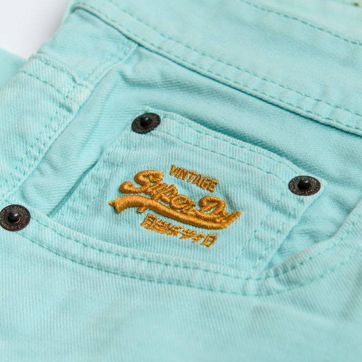 superdry-new-officer-slim-short-กางเกงขาสั้น-สำหรับผู้ชาย-สี-washed-officer-mint