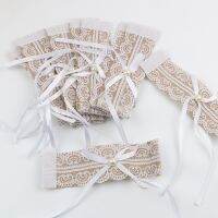 20Pcs ลูกไม้แหวนผ้าเช็ดปากหัวเข็มขัด Natural Jute ตารางเก้าอี้ Burlap แหวนผ้าเช็ดปากงานแต่งงานจัดเลี้ยง Party อุปกรณ์ตกแต่ง