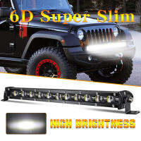 1PC 6D เลนส์ LED Light Bar 12V 8 "14" 20 "26" 32 "38" นิ้ว Spot Flood Combo ไฟ LED ทำงานสำหรับ SUV 4X4 Off Road A รถบรรทุกรถแทรกเตอร์