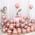 50pcs 2.8G 12-Inch Metallic Latex Balloon Chrome Round Baby Children Birthday Party Decoration Wedding Bridal Chamber Decoration. 