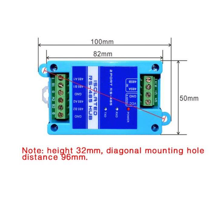 new-fuchijin77-485ตัวแยกสัญญาณโฟโตอิเล็กทริกเกรดอุตสาหกรรมตัวขยายสัญญาณ-rs485-2พอร์ตตัวป้องกันฟ้าผ่าป้องกันการรบกวน