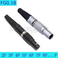 FGG.1B 2 3 4 5 6 7 8 Pin Aviation Metal Circular Push-pull Self-locking Male Plug Cable Connector For Data And Telecom Systems Electrical Connectors