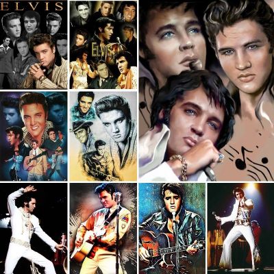 Elvis Presley the King Diamond Painting Cross Stitch Kit Vintage Singer Posters Hand Embroidery Kits Gems Mosaic Needlework Art