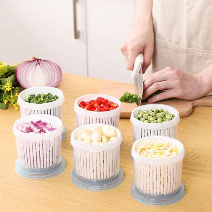 cc-1pc-refrigerator-organizer-round-storage-drain-sealed-ginger-garlic-food-crisper-debris