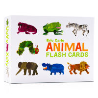 26 English alphabetic animal illustration flash cards Eric Carle animal flash cards English original boxed card alphabetic animal words enlightenment early education card parent-child reading grandpa aricarr