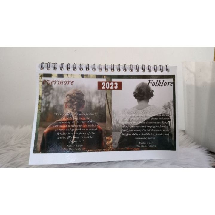 Desk Calendar 2023 Evermore and Folklore (sisters)Taylor Swift Lazada PH