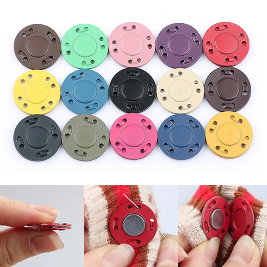 5 pairs Sewing Supplies Magnet Stone Colorful Automatic Magnetic Snap  Buttons Invisible Suitcase Bag Coat Buckle DIY Craft