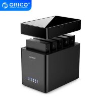 ORICO 5 Bay ชนิด Magnetic 3.5 นิ้ว Type-C ตัวปิดฮาร์ดไดรฟ์ SATA3.0 3.5 in เคส HDD รองรับ UASP 12V6.5A Power MAX 80TB（DS500U3）