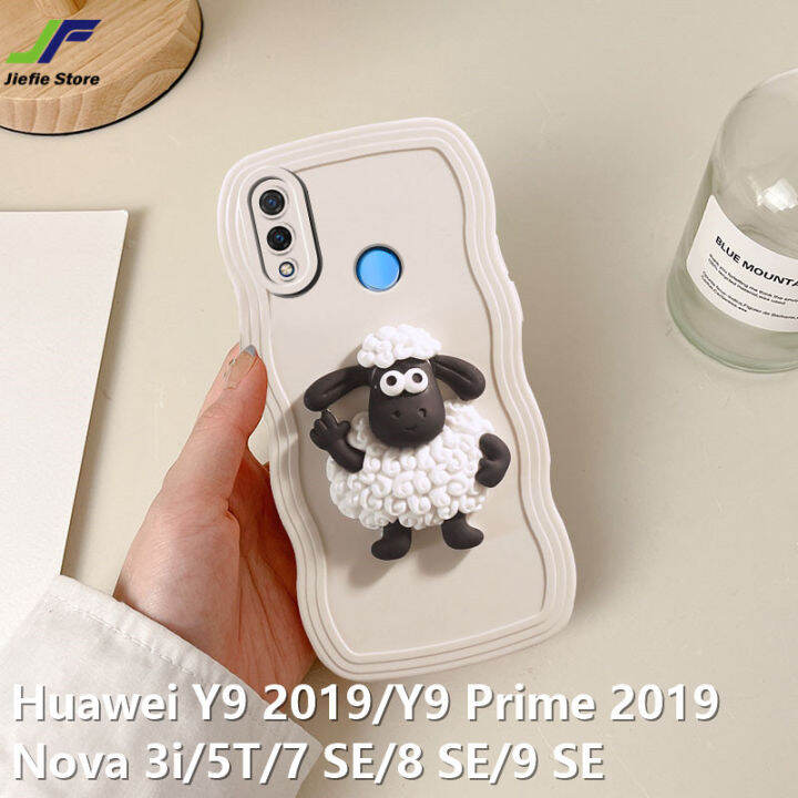 jiefie-แกะน่ารักเคสโทรศัพท์สำหรับ-huawei-y9-2019-y9-prime-nova-3i-5t-7-se-8-se-9-se-originality-wave-edge-แฟชั่น-soft-tpu-ฝาครอบโทรศัพท์