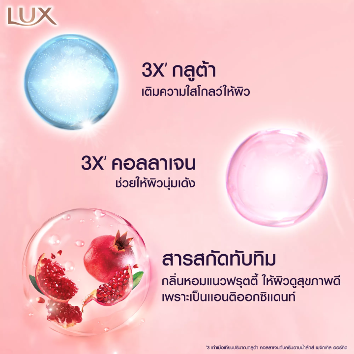 ส่งฟรี-จาก-กทม-lux-body-wash-ครีมอาบน้ำลักส์-ลักส์-เจลอาบน้ำ-ไบรท์-กลิ่น-คามิลเลีย-ทับทิม-พีช-ผิวดูกระจ่างใส-จุดด่างดำดูจางลง-500-มล-x2