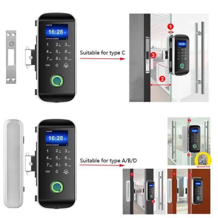 ล็อคประตูบานกระจกแบบเลื่อนประตูสมาร์ทโฮม-xm108s-2021ล็อคลายนิ้วมือพนักงานตัวล็อคไฟฟ้าควบคุมการเข้าถึงข้อมูล
