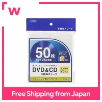 OHM ไฟฟ้าดีวีดีและซีดีแขนที่ไม่ทอประเภทการจัดเก็บข้อมูลสองด้าน25แผ่นสีขาว OA-RCD50-W 01-7201โอห์ม