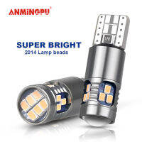 Anmingpu 2 ชิ้นสัญญาณโคมไฟ T10 W5W นำหลอดไฟ super bright 2014smd W5W 168 194 LED ภายในรถไฟอ่านหนังสือโดมแสงที่จอดรถหลอดไฟในการขาย