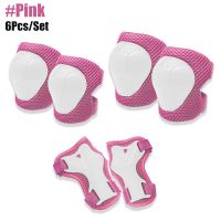 Pink GOMOREON 6Pcs/Set Kids Knee Pads Elbow Pads Wrist Guards Protective Gear Set For Biking, Riding, Cycling Scooter, Skateboard