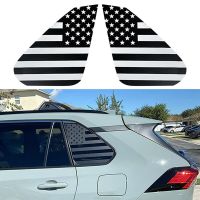 2Pcs Car Window Stickers For Toyota RAV4 2019-2021 Back Side Windo Louver American Flag Decal Sticker Left And Right Sticker