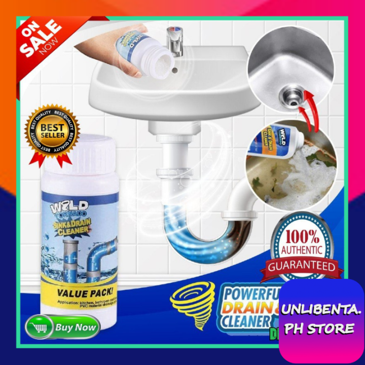 Wild Tornado Powerful Sink & Drain Cleaner High Efficiency - Clog Remover,110g, Size: 4 x 10cm