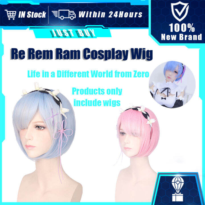Anime Re Zero Hajimeru Isekai Seikatsu Rem Ram Twins Cosplay Wig Blue