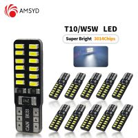 【CW】10pcs CANBUS T10 24SMD LED Car Light Bulb No Error 3014 12V Super Bright Clearance White Bulb Lamp Interior Exterior Decoration