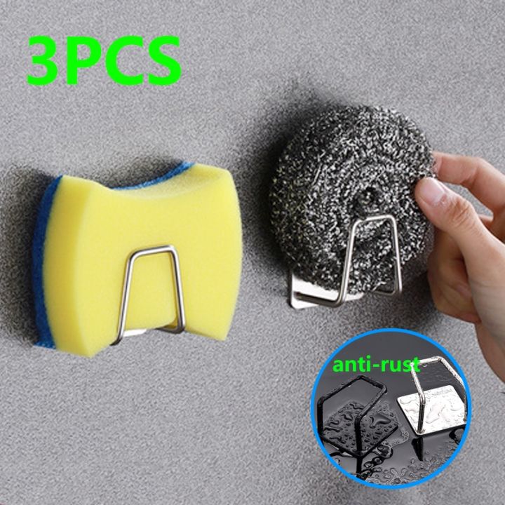 cc-sink-sponges-holder-adhesive-drain-drying-rack-wall-hooks-accessories-storage-organizer