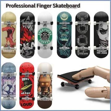 Ochine Mini Finger Skateboard Toys Party Favors Wooden Finger Skate Board  Ultimate Sports Training Props Professional Fingerboard Set Creative
