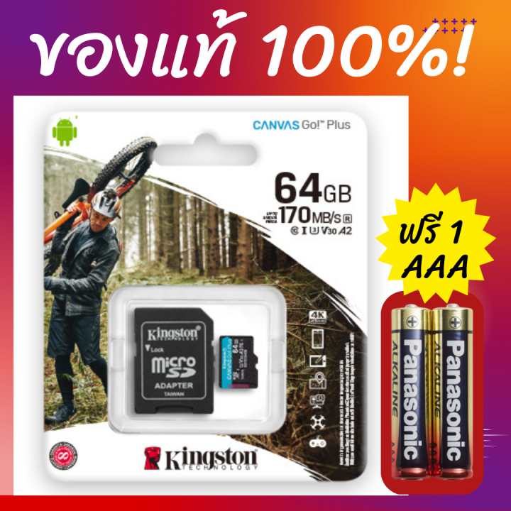 Kingston 64GB Canvas Go! Plus MicroSD Full HD & 4K UHD 170MB/s Read ...