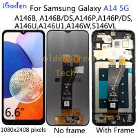 ต้นฉบับเหมาะสำหรับ Samsung Galaxy A14 5G หน้าจอดิจิตอลสัมผัสหน้าจอ LCD A416 SM-A146F แทนการประกอบสำหรับเหมาะสำหรับ Samsung A146 Lcd