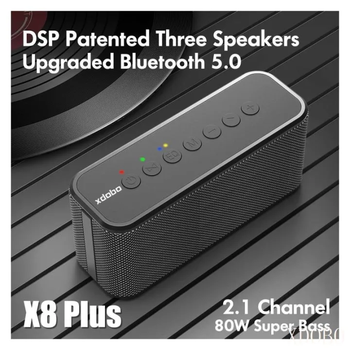 XDOBO X8 Plus 80W Portable Bluetooth Speaker Wireless Deep Bass Column ...