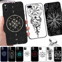 【digital technology】ไวกิ้ง Vegvisir Odin นอร์ดิกสีดำโทรศัพท์กรณีเรือสำหรับ Iphone 13 8 7 6 6วินาทีบวก X 5วินาที SE 2020 XR 11 12 Pro XS MAX