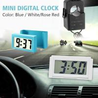 Universal DIY Time Display Digital Clock MotorcycleCar Durable Clock Bracket Vehicle Truck Clock Auto Self-Adhesive Convenient Dashboard Digital Car Time Electronic F8C2