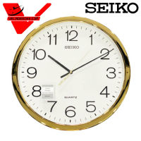 นาฬิกาแขวน SEIKO รุ่น PQA041GT ขนาด 16 นิ้ว (เครื่องเดินเรียบ) สีทอง