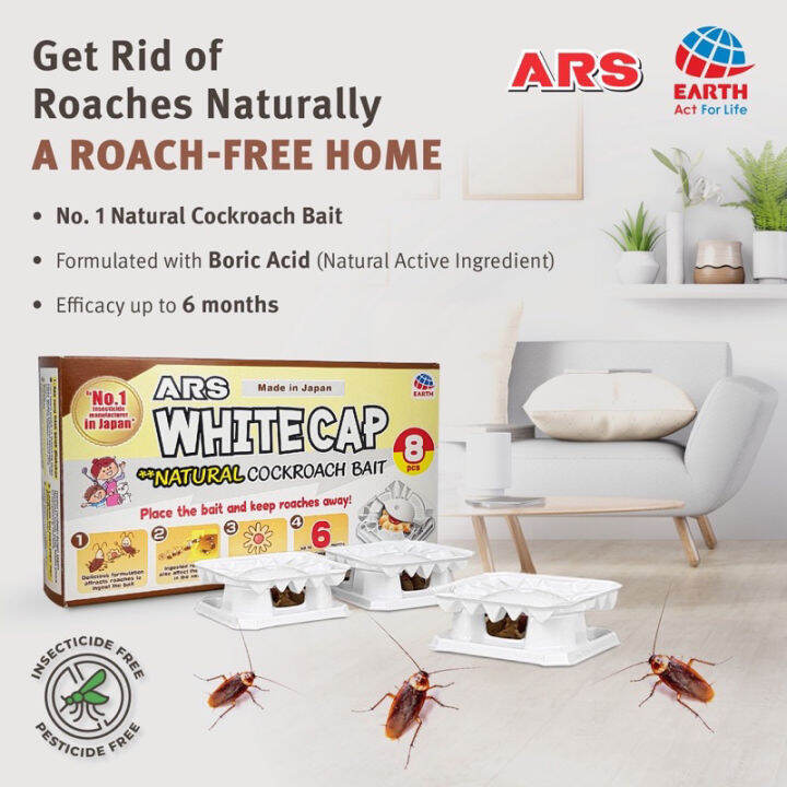 Ars White Cap Natural Cockroach Bait 1box 8unit Lazada