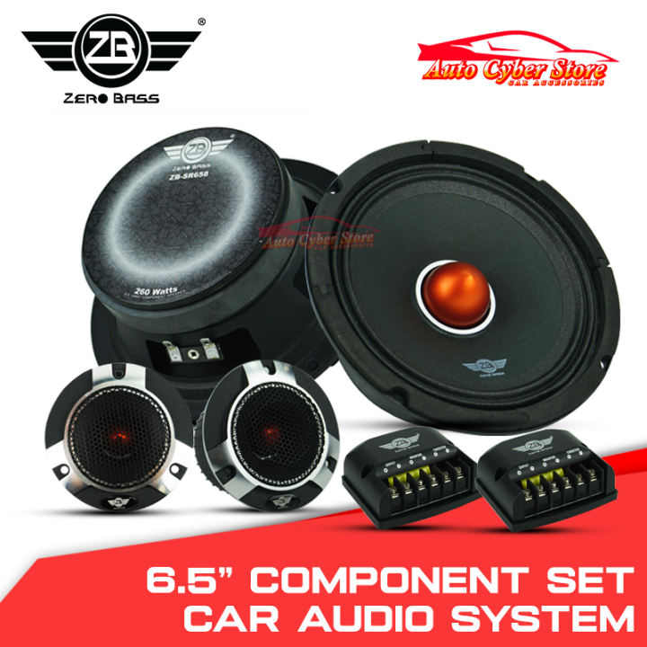Best Mid Bass Driver Car Audio Zero Bass 6.5" Pro Car Audio Component Set with Mid Bass Driver