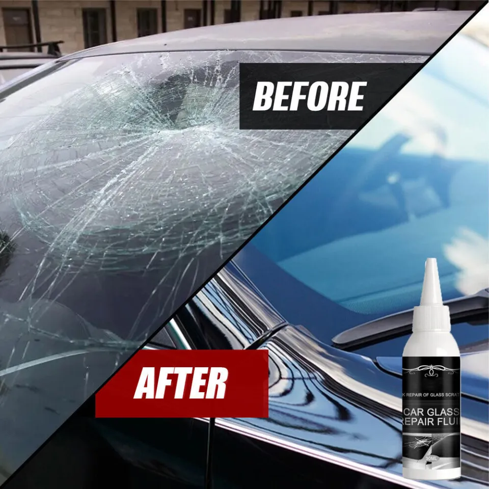 Cracked Glass Repair Fluid Kit Car Window Windshield Scratch Repair DIY Set  A