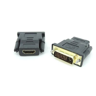 DVI 24 1 Pin pria ke HDMI yang kompatibel dengan adaptor Wanita kabel ekstensi konektor untuk Laptop 1080p