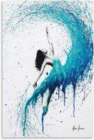 คนบันเทิงสาวในคลื่นโดย Ashvin Harrison โปสเตอร์ภาพตกแต่งศิลปะบนผืนผ้าใบสำหรับติดกำแพงห้องนั่งเล่นโปสเตอร์ภาพวาดตกแต่งห้องนอน24x36inch60x90cm