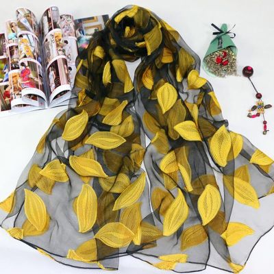 2021 Hot Sale Silk Scarf Womens Summer Breeze Lightweight Sheer Wrap And Shawls Bandana Beach Organza Gauze Lace Hollow Scarf