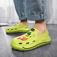 Mens Summer New Cute Pattern Cool Slippers Womens Comfortable and Simple Garden Shoes Home Slippers Outdoor Beach Shoes 2023