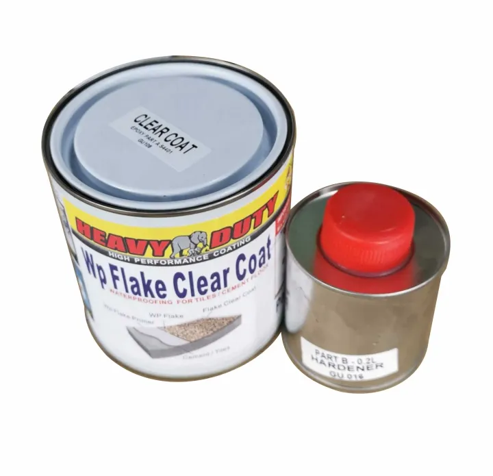 1L ( WP FLAKE CLEAR COAT ) EPOXY TOP COAT CLEAR FOR FLAKE COLOURS FLOOR