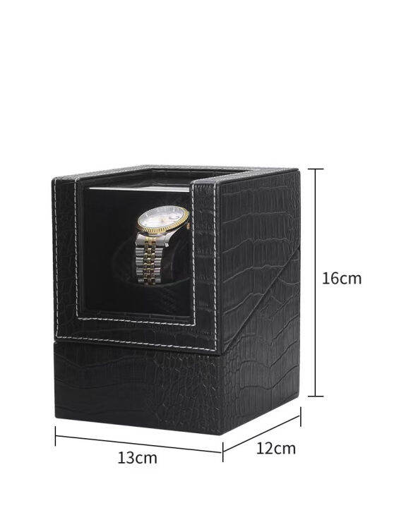 พร้อมส่ง-watch-winder-1-เรือน-กล่องนาฬิกา-กล่องหมุนนาฬิกาอัตโนมัติ-กล่องหมุนนาฬิกา-1-เรือน-watch-box-กล่องเก็บนาฬิกา