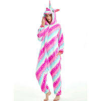 HotUnicorn ชุดนอนผู้ใหญ่สัตว์ Onesies สำหรับผู้หญิงผู้ชายคู่ฤดูหนาวชุดนอนตะเข็บชุดนอนสักหลาด Pijamas ชุดนอน