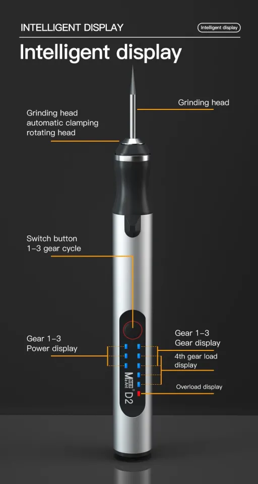 Intelligent Grinding Pen MaAnt D1 Smart Electric Sharpening Mini Speed Pen  Multi Functional For iPhone Board