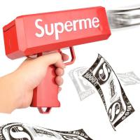 Supreme ปืนยิงแบ้งค์ มีไฟใช้ถ่าน ของเล่นปืนยิงธนบัตร สามารถยิงแบ้งได้จริง ปืนยิงธนบัตร (แถมฟรีธนบัตร 100 ใบ)