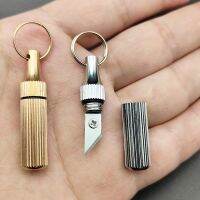 ☃ enghuaq New Metal Pendant Keychains Knife Multifunctional Chain Rings Outdoor Survival Emergency Tools