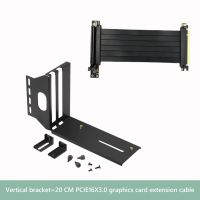 VGA PCI-E 3.0 X16 Graphics Video Card Vertical Mounting Bracket DIY Full Speed Extension Cable Set for ATX PC Case Cables